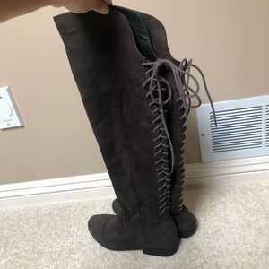 Sexy Thigh High Suede Boots